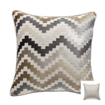housse coussin polyester zigzag gris moderne décoration maison lit voiture 45x45cm 30x50cm 50x50cm