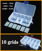 boite rangement plastique transparente compartiments ajustables bijoux petits objets divers