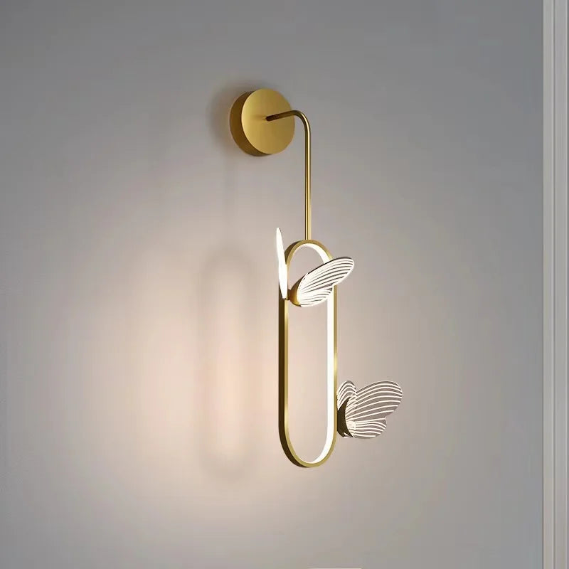 décoration moderne applique murale papillons or luminaire cuisine salle manger minimaliste