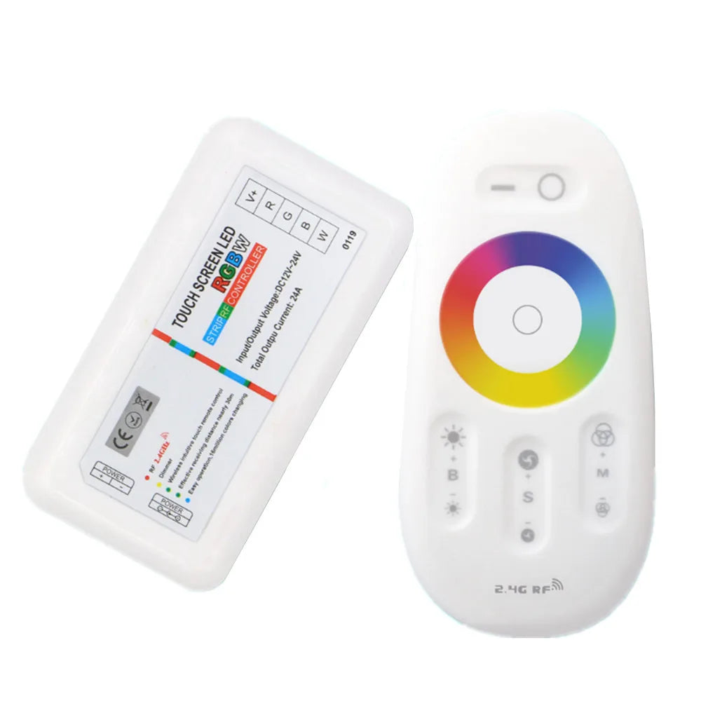 contrôleur led rgb tactile 2.4g wireless intuitive blanc arc ciel moderne certifications ccc cem