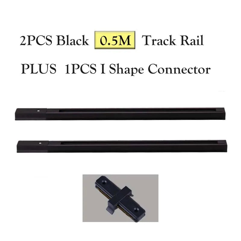 rails traînée led blanc noir lisses modernes connecteurs adaptateurs ampoules led