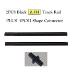rails traînée led blanc noir lisses modernes connecteurs adaptateurs ampoules led