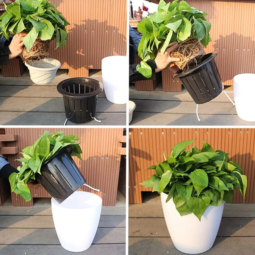 pots plantes modernes blancs lisses drainage absorbant coton grilles tailles xl xxl