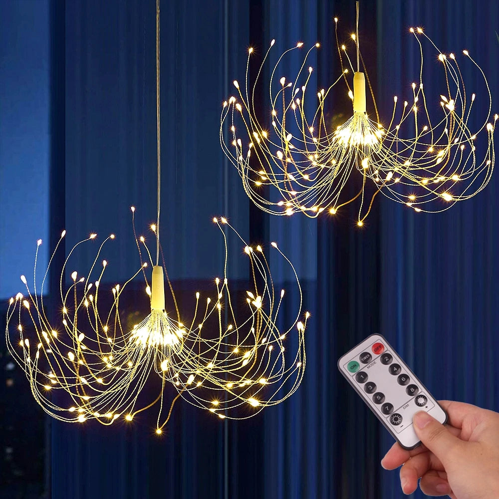 guirlande lumineuse dorée blanc moderne 150 led 200 led télécommande