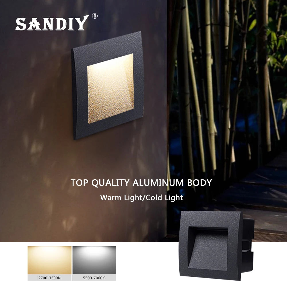 lampe sol extérieure moderne led étanche noir mat 70cm 140cm