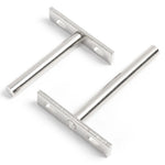 pinces mèches acier inoxydable modernes 120mm 96mm 70mm 14mmOpaque lisses argentées