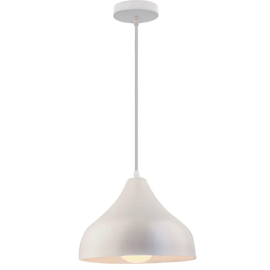 luminaire suspendu conique aluminium blanc noir moderne opaques salon chambre restaurant