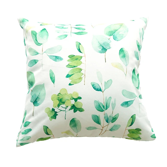 taies d'oreiller décoratives moderne motifs points feuilles géométriques polyester imperméable respectueux environnement catégories Blanc