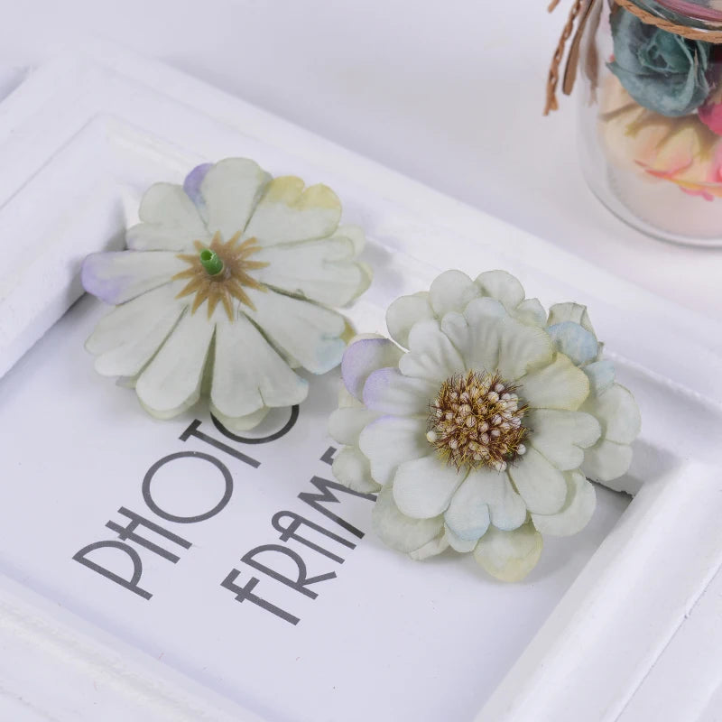 décoration intérieure fleurs artificielles lotus vintage rose vert clair mariage scrapbooking decor