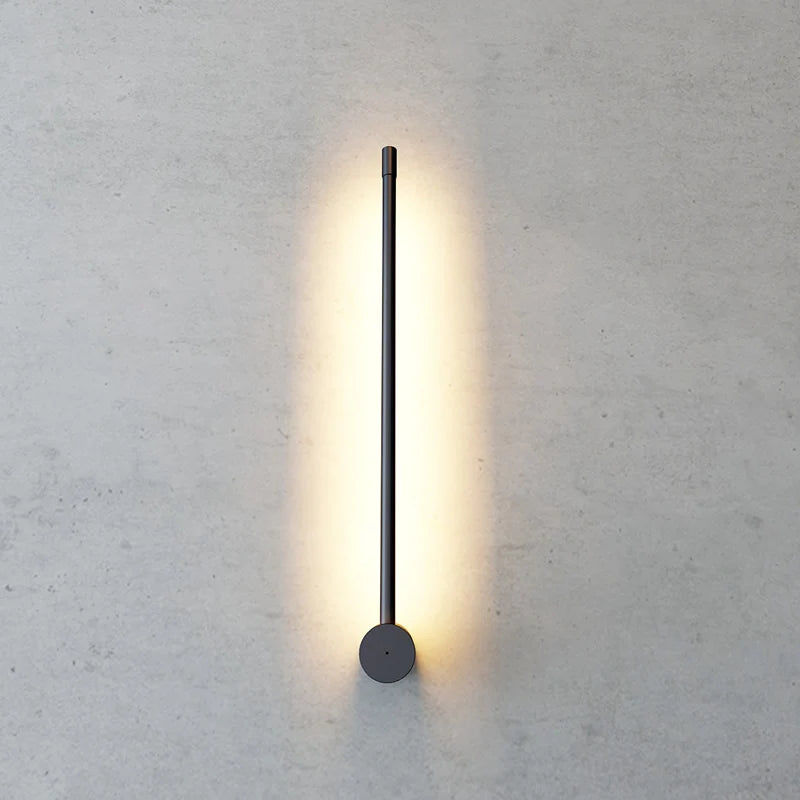 lampe murale moderne minimaliste noir réglable intensité ampoules led 65cm 85cm