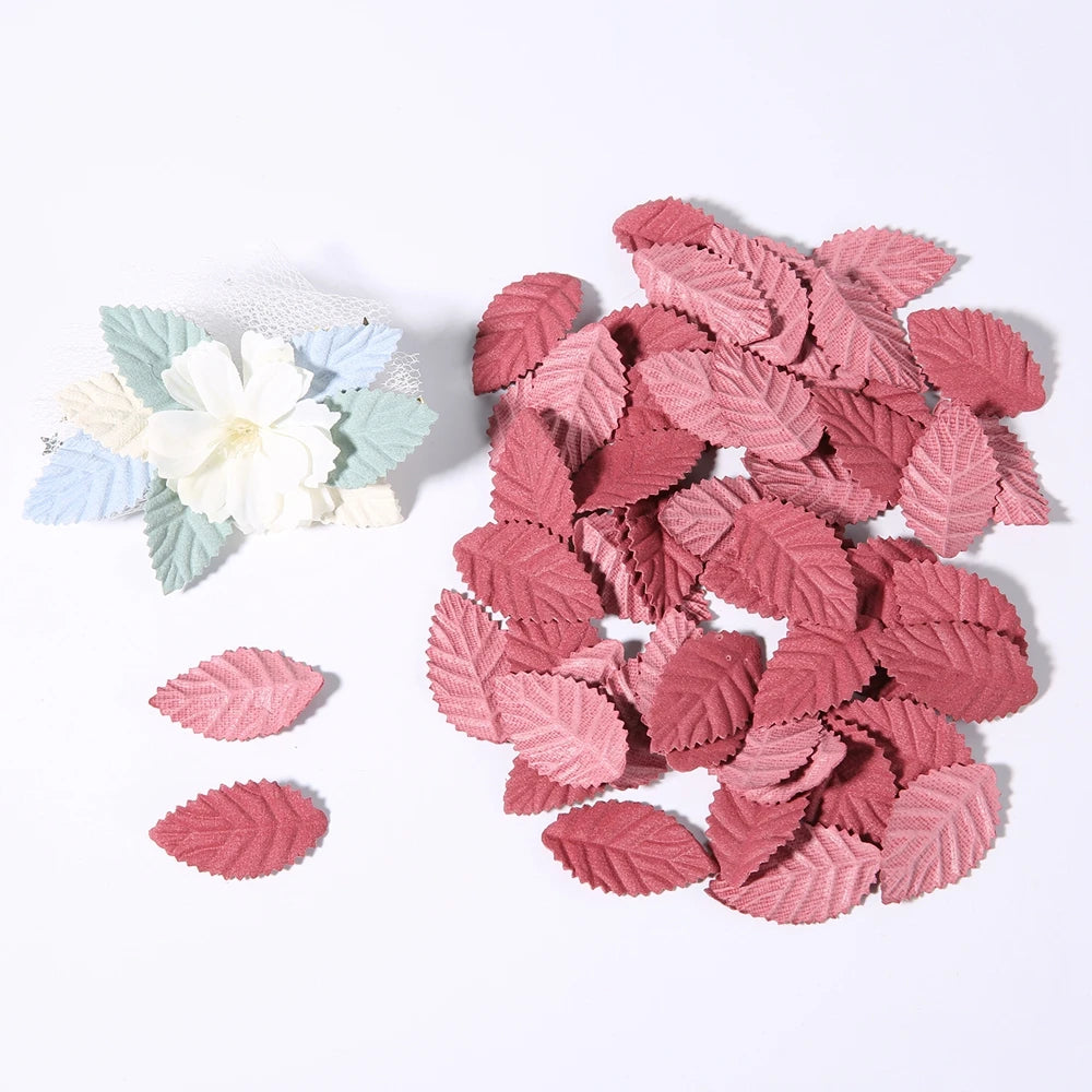 feuilles décoratives relief rose vert bleu beige noir automne mariage décoration intérieure vintage DIY