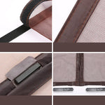 rideau moustiquaire porte magnétique noir beige rayures horizontales moderne adhésif clips bande