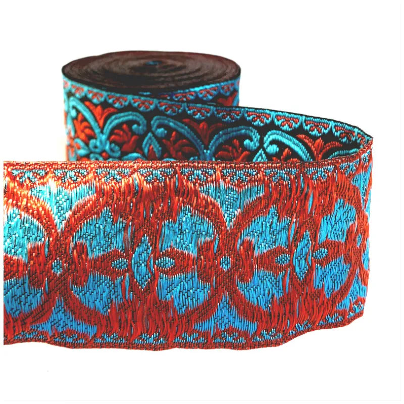 Rouleau de ruban jacquard 7 yards vue détaillée