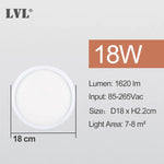 lampe led blanc moderne adhésif 6w 9w 13w 18w 24w 3000k 6000k 1ans garantie