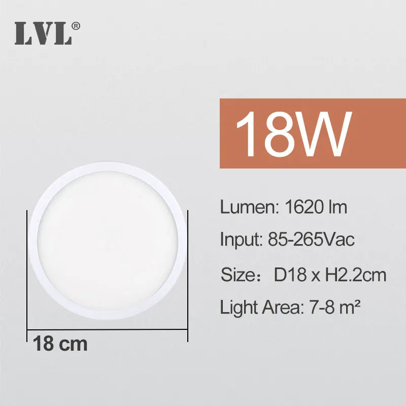 lampe led blanc moderne adhésif 6w 9w 13w 18w 24w 3000k 6000k 1ans garantie