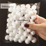 boules polystyrène blanc simples décorations fêtes mariage bricolage artisanat rondes lisses opaques variées tailles