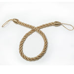corde rideaux torsadée moderne beige blanc doré 70cm 55g polyester