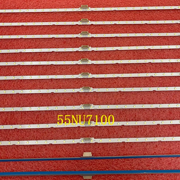 bande led blanche téléviseur samsung 55nu7100 rétroéclairage écran salon moderne lumière continue