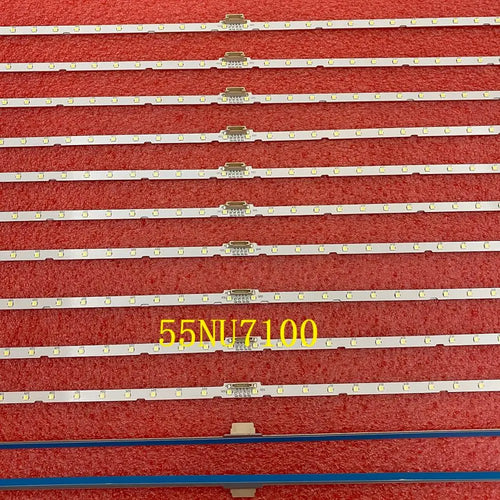 bande led blanche téléviseur samsung 55nu7100 rétroéclairage écran salon moderne lumière continue
