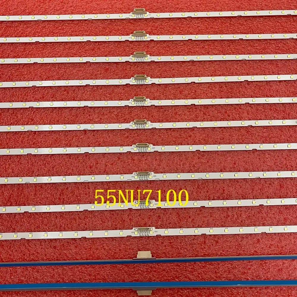 bande led blanche téléviseur samsung 55nu7100 rétroéclairage écran salon moderne lumière continue