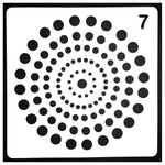 Pochoirs décoration étoile motif radial gris rose moderne 13cm opaques stencils plastique