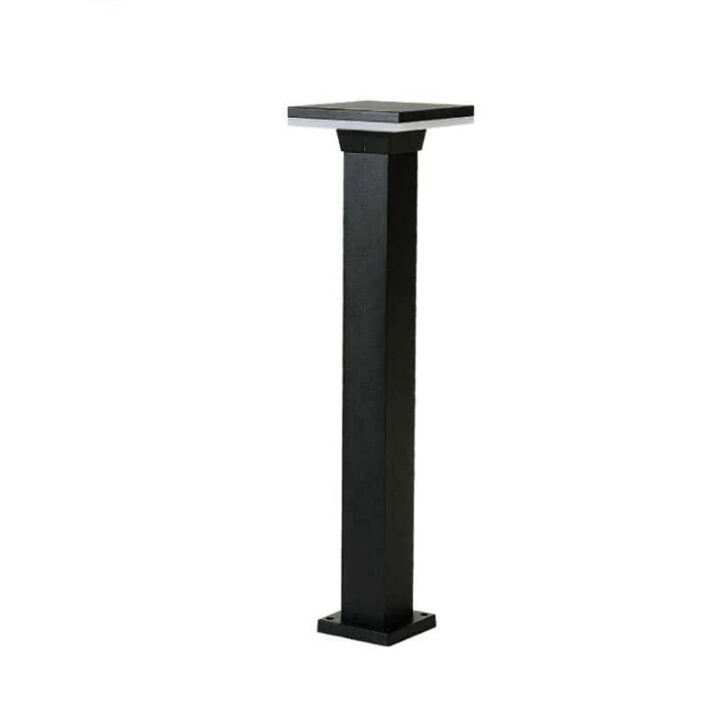 lampe solaire moderne gris métallisé waterproof ip65 éclairage extérieur gazon parc villa led 85