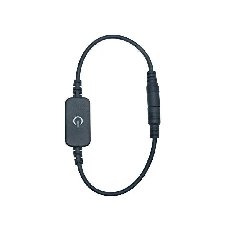 interrupteur led noir blanc switch touch dimmer cable alimentation connecteur dc clips moderne