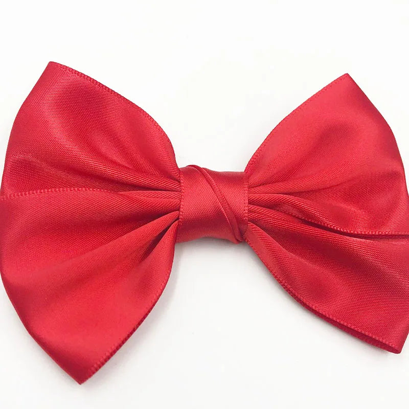 noeud papillon satiné rose clair gris rose rouge bleu clair beige noir blanc