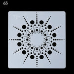 Pochoirs décoration étoile motif radial gris rose moderne 13cm opaques stencils plastique