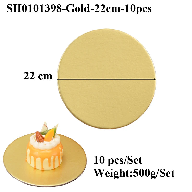 assiettes rondes dorées unies modernes respectueuses environnement opaques variées tailles pâtisserie