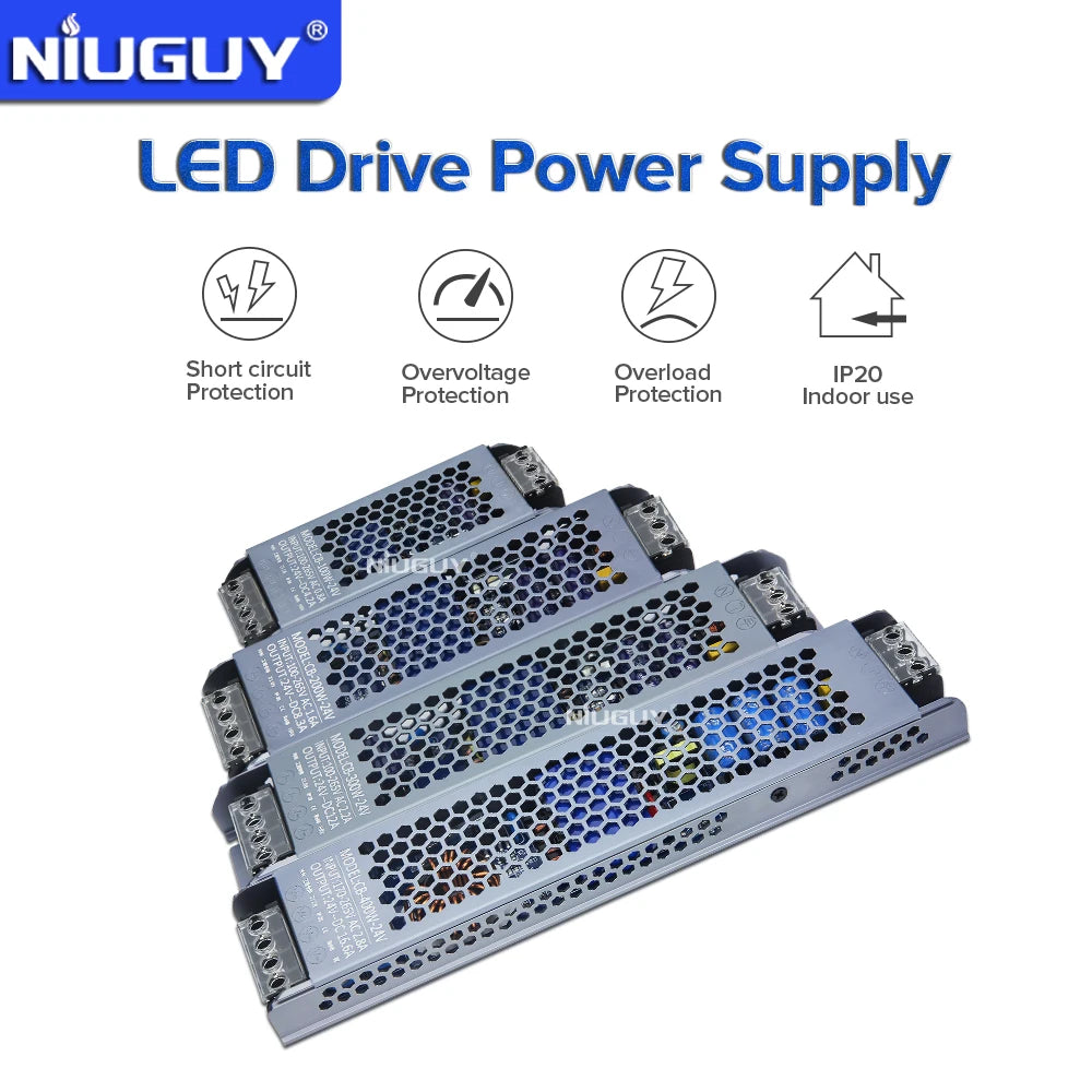 transformateur led 12v 24v 36w 60w 100w 150w 200w 300w 400w 500w câble ac
