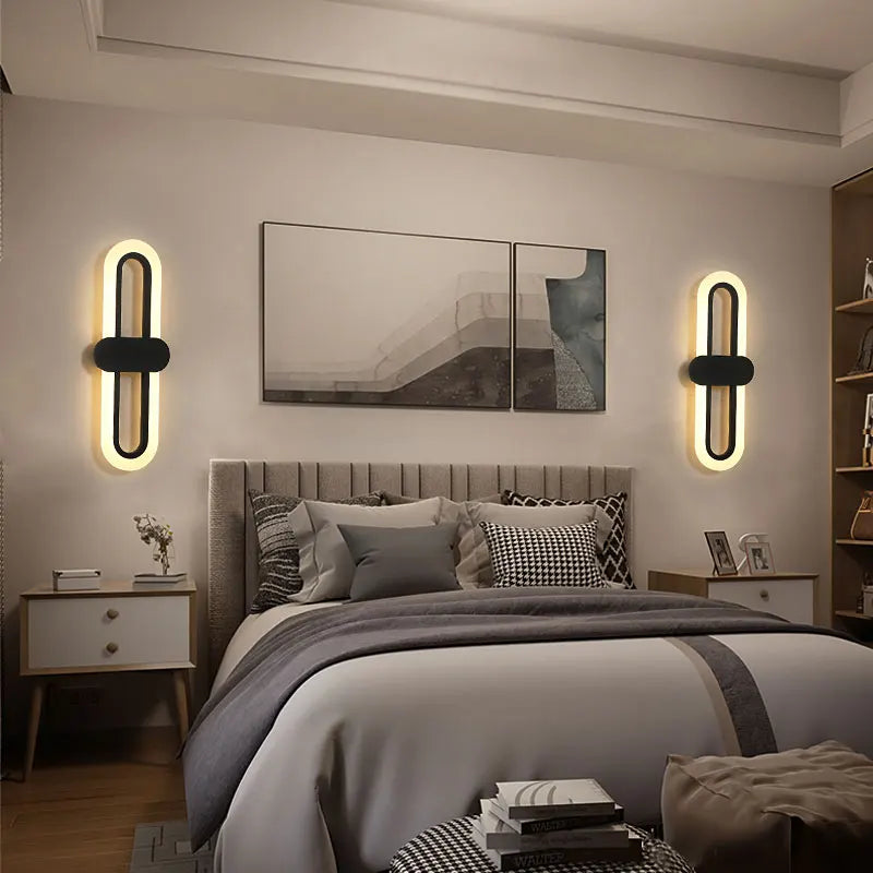 Applique murale LED 3 couleurs changeantes pour WC design minimaliste