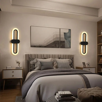 Applique murale LED 3 couleurs changeantes pour WC design minimaliste