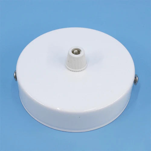 plaque suspension moderne noir blanc argenté métal rond