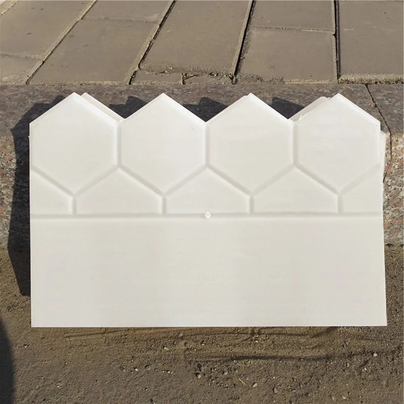 moule brique jardin hexagonnel moderne gris clair plastique construction décorationextérieur