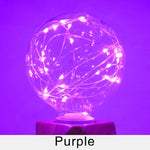 ampoule led décorative multicolore fil cuivre entrelacé opacité verre e27