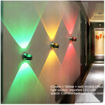 lampes murales led modernes couleur rouge bleue verte chambre cuisine entree salle manger