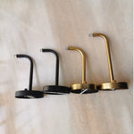 supports muraux modernes minimalistes noirs or lisses mat accessoires vis fixation