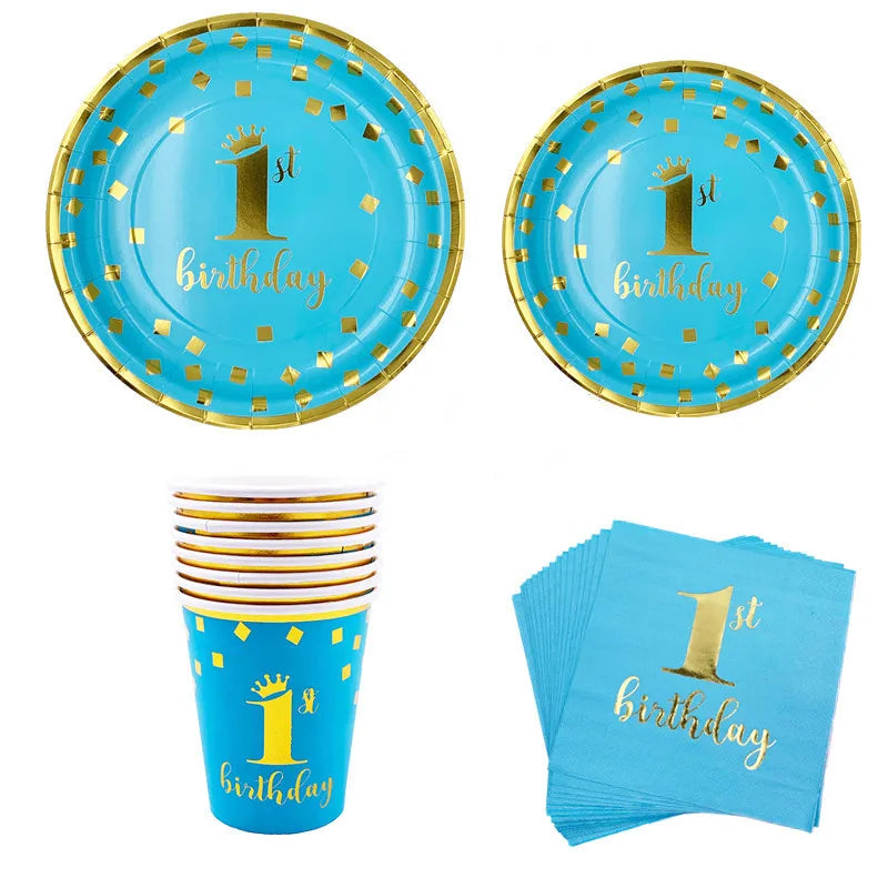 Chiffre 1 décoratif pour anniversaire enfant dans différentes couleurs
