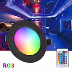 spot led encastrable rgb télécommande intérieur moderne lumière variable couleur jardin extérieur noir
