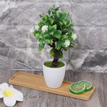 assiettes bambou naturel moderne rustique grain bois plante artificielle fleur gobelet savon liquide