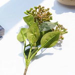 bouquet artificiel hortensia mariage rouge blanc vert naturel détaillé