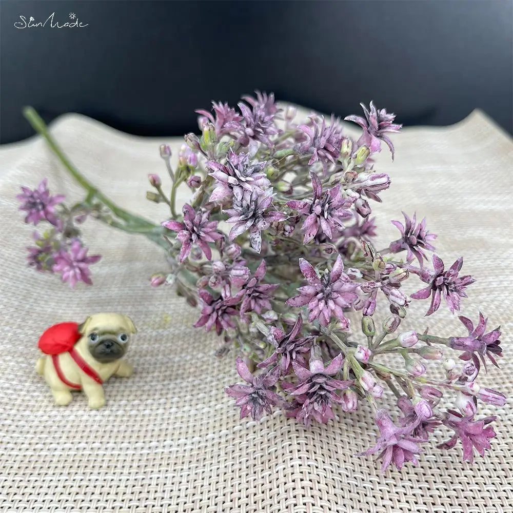 bouquet artificiel violet blanc rose vert simple minimal deco maison wedding arrangement