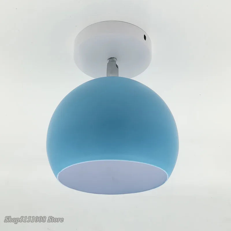 lampe suspension vert moderne minimaliste nordique matériau métal interrupteur bouton