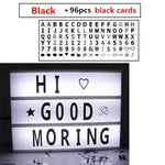 panneau lumineux lettres interchangeables blanc moderne minimaliste clips a4 a5 a6