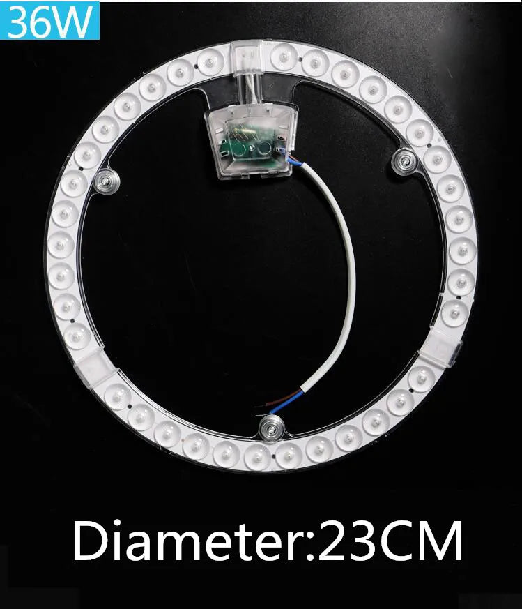 anneau lumineux led blanc moderne 12w 18w 24w 36w 48w vis connecteur électrique