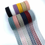 ruban dentelle brodée polyester organza largeur 15mm yards couleurs multiples motifs carrés légèrement transparent