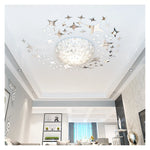 décoration murale moderne étoiles brillantes autocollants adhésifs 56 pièces doré blanc noir