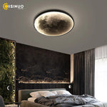 lampe murale lune forme moderne relief blanc noir minimaliste adhésif led chambre étudeentrée