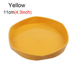 assiettes modernes plastique durable orange rose gris bleu jaune 11cm 14.5cm